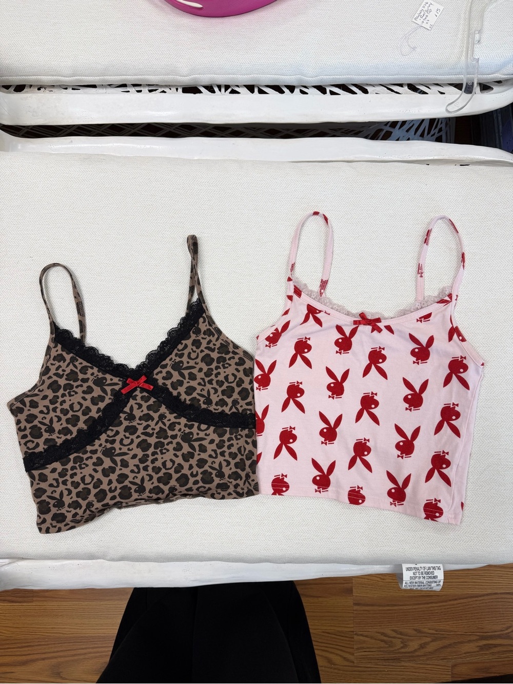 Playboy by Pacsun Lace Trim Playboy Bunny Crop Tops Size XS & Small